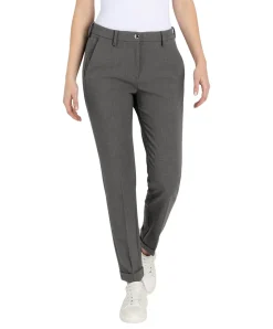 MAC Chino Turn Up in grauer Woll-Optik