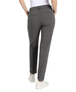 MAC Chino Turn Up in grauer Woll-Optik