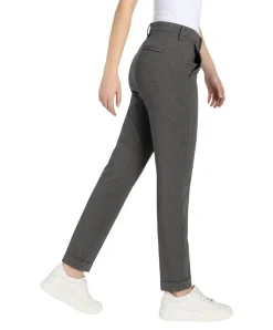 MAC Chino Turn Up in grauer Woll-Optik