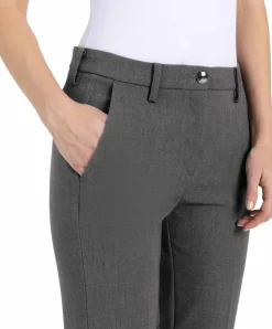 MAC Chino Turn Up in grauer Woll-Optik