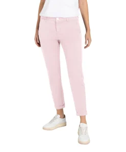 MAC Chino Turn Up Slim Fit mit Bügelfalten in Pink