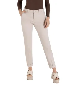 Mac Damen Chino Turn Up aus beigem Stretch Gabardine