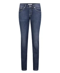 Mac Damen Jeans Slim Fit Carrie Pipe in blauem New Basic