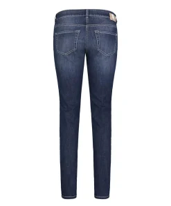 Mac Damen Jeans Slim Fit Carrie Pipe in blauem New Basic