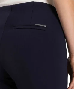 MAC Damen-Hose Slim Fit Anna Zip New in Dunkelblau