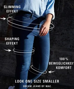 Mac Dream Denim - Graue Jeans mit bequemer Taille