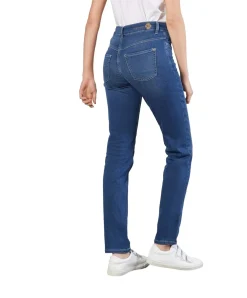 MAC Dream Jeans Straight in Mid Blue Authentic Wash