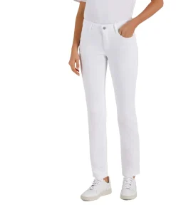 MAC Dream Jeans Straight Fit aus weißem Stretch-Denim