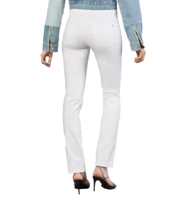 MAC Dream Jeans Straight Fit aus weißem Stretch-Denim