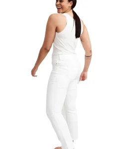 MAC Dream Jeans Straight Fit aus weißem Stretch-Denim