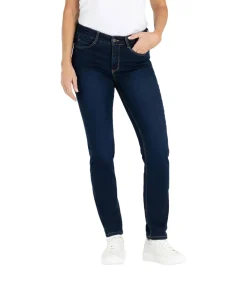 MAC Dream Jeans Straight in dunklem Dark Washed