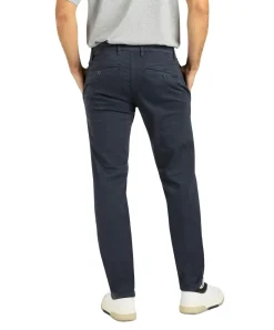 MAC Drivers Pants mit dehnbaren Bund in blauer Optik