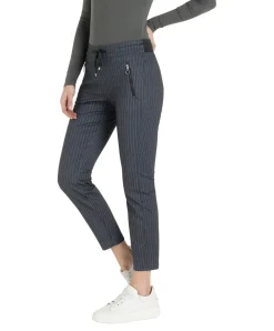 Mac Easy Smart Jersy Hose in Night Blue Stripes