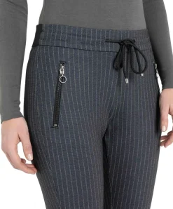 Mac Easy Smart Jersy Hose in Night Blue Stripes
