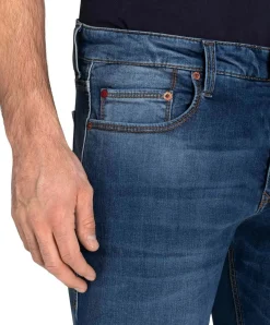 MAC Greg Jeans Tapered in dunkelblauer Vintage-Waschung