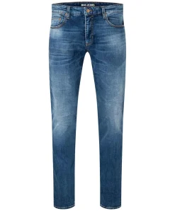 MAC Greg Jeans Tapered in dunkelblauer Vintage-Waschung