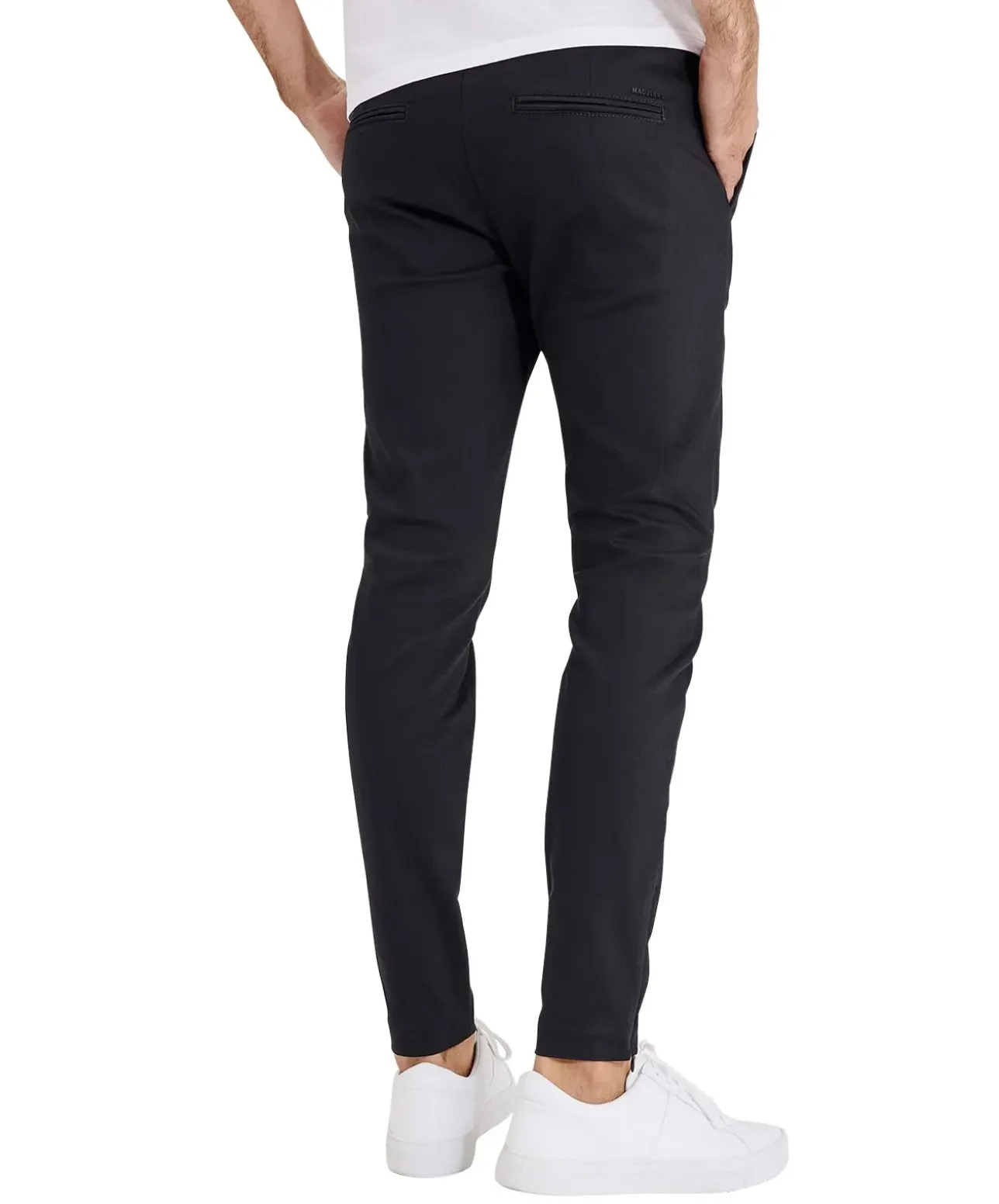 Mac Hose Tapered Fit Griffin in Schwarz mit Zipper am Saum