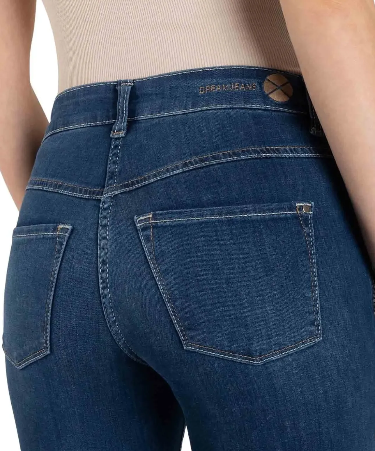 Mac Jeans Dream Skinny Fit in Mid Blue Authentic