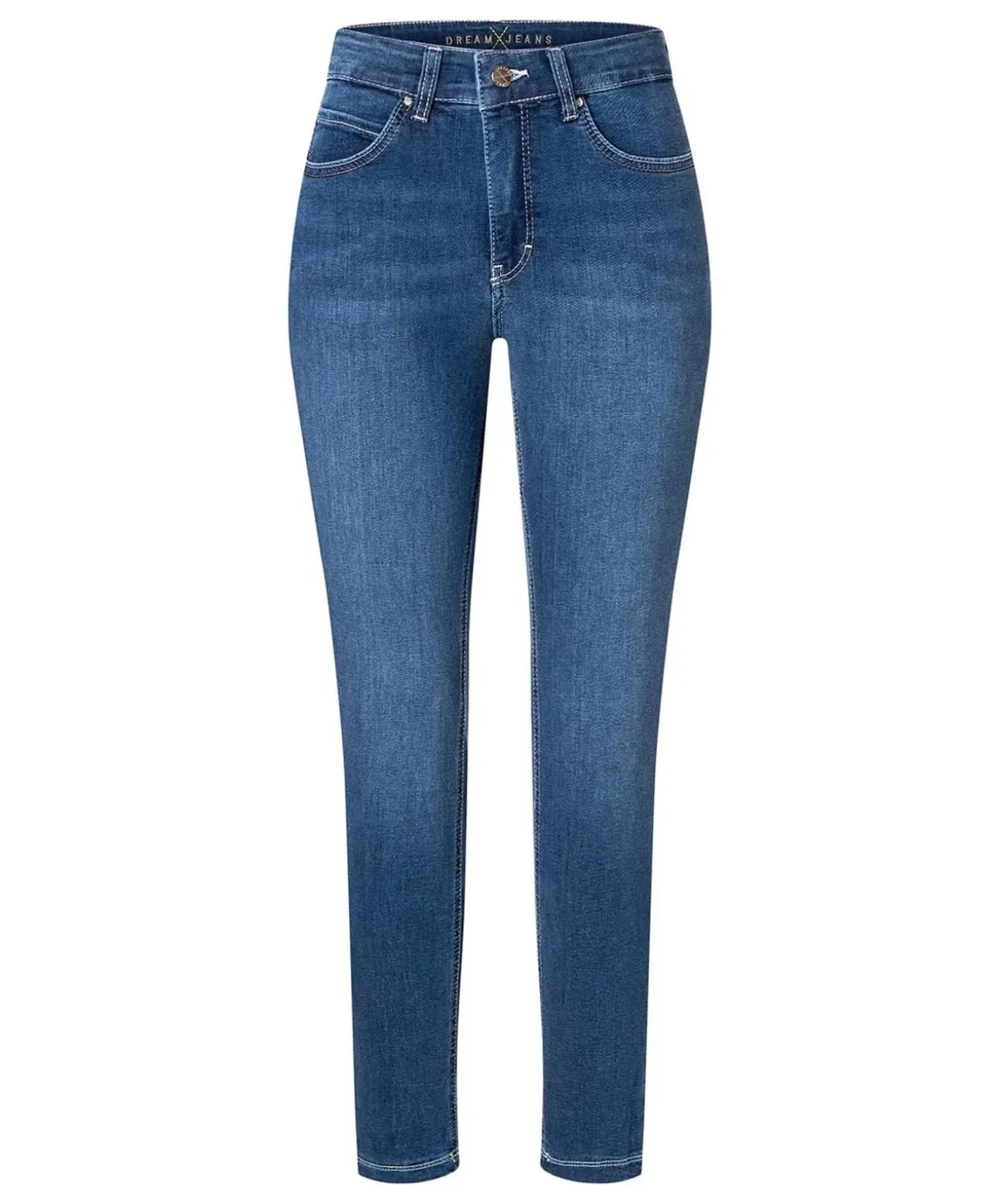 Mac Jeans Dream Skinny Fit in Mid Blue Authentic