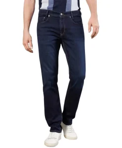 MAC Jog'n Jeans aus Sweat Denim in Dark Blue Used