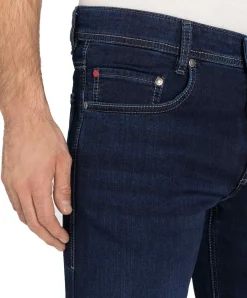 MAC Jog'n Jeans aus Sweat Denim in Dark Blue Used