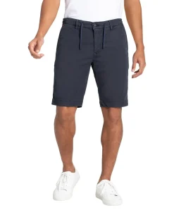 Mac Jog'n Short aus Sweat Denim in Dunkelblau
