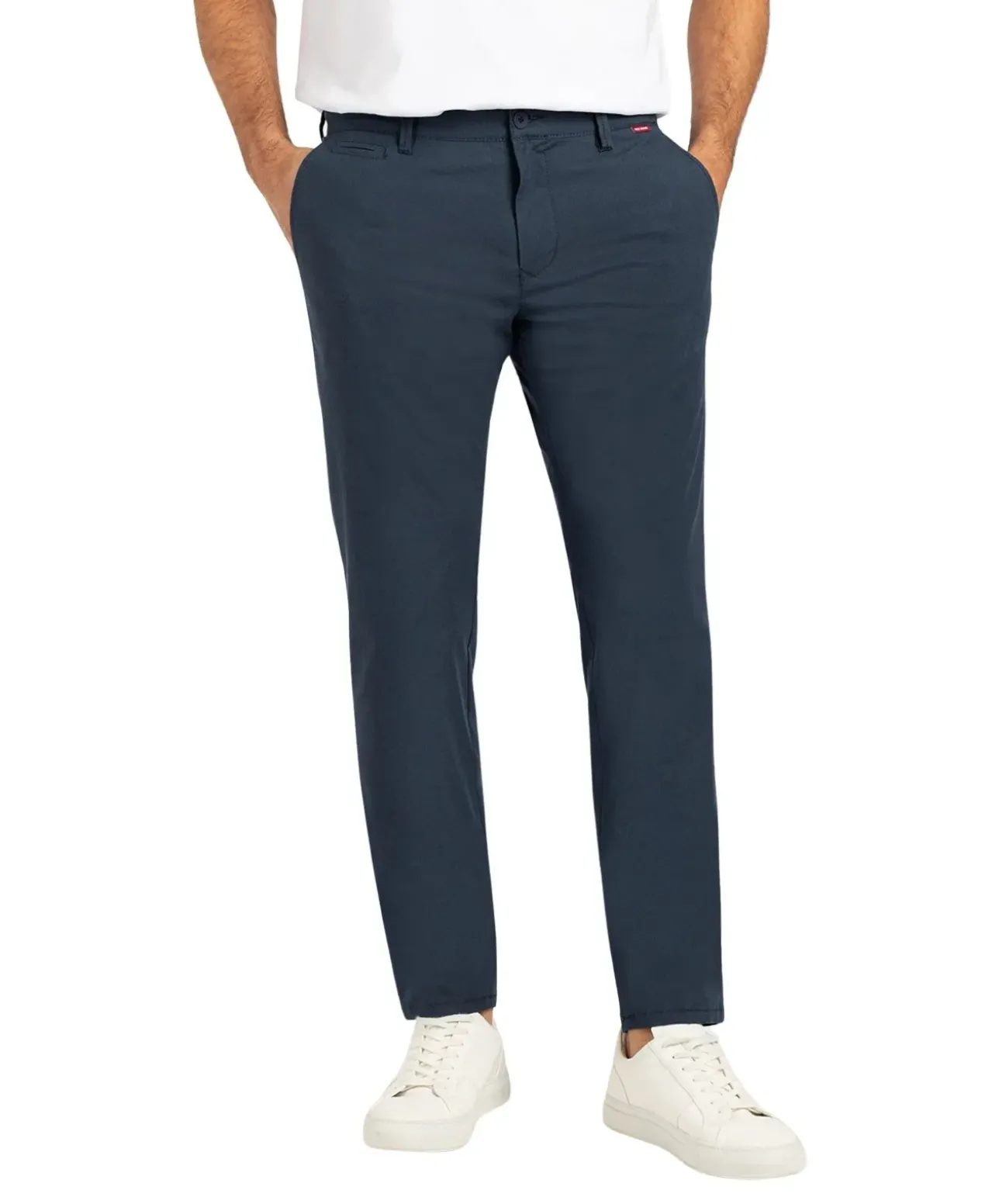 MAC Lennox Chino Printed in Dunkelblau
