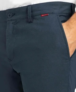 MAC Lennox Chino Printed in Dunkelblau