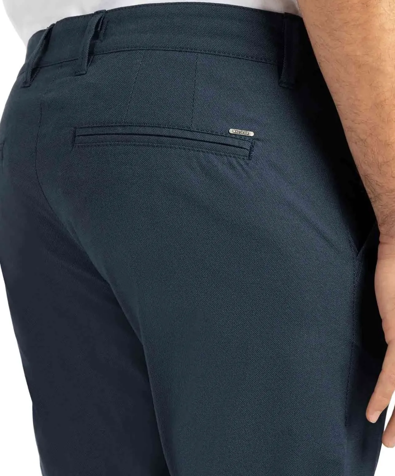 MAC Lennox Chino Printed in Dunkelblau