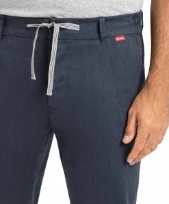 Mac Lennox Sport mit Linen Stretch in Dunkelblau