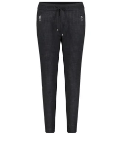 Mac Schlupfhose Easy Smart in dunkel mit Muster