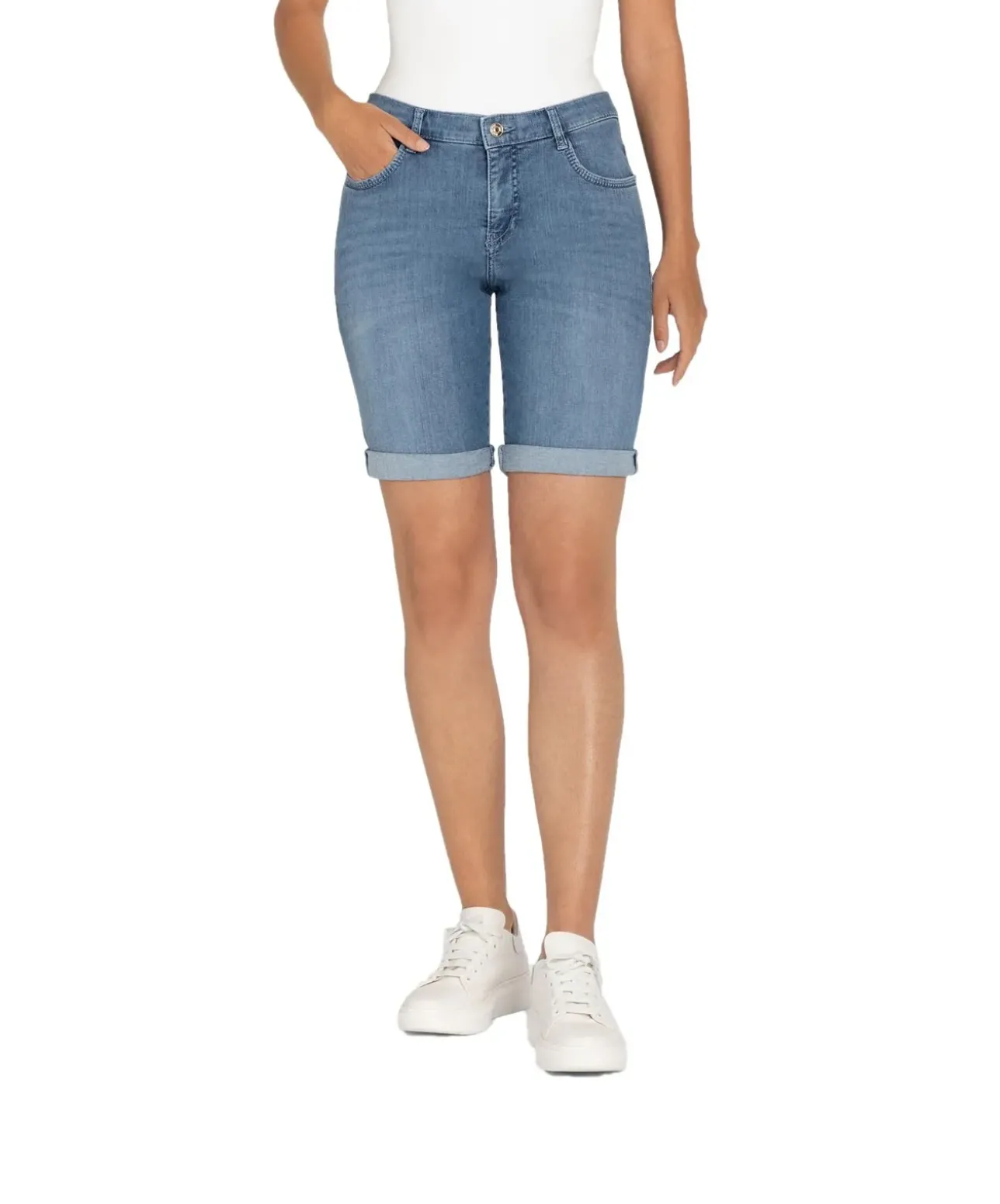 MAC Shorty Jeans Shorts in Summer Blue Wash