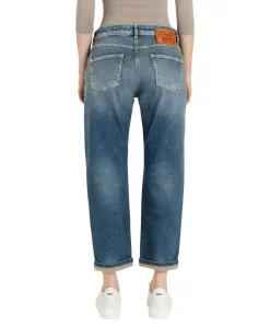 Mac Straight Fit Jeans in Vintage-Used mit Saumumschlag