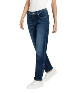 Mac Straight Fit Jeans in Blau mit Saumumschlag