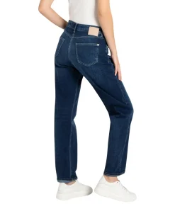 Mac Straight Fit Jeans in Blau mit Saumumschlag