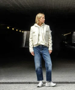 Mac Straight Fit Jeans in Blau mit Saumumschlag