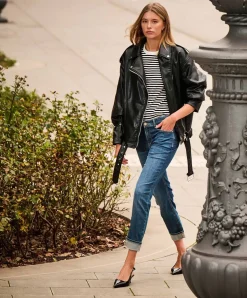 MAC Straight Jeans Sue Relax in Mittelblau