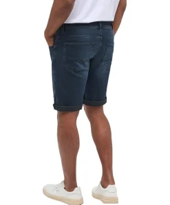 Mustang Chicago Shorts aus Stretch Denim in dunklem Used