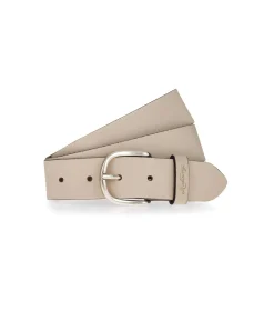 Mustang Damen-Gürtel mit Ovaler Dornschließe in Beige