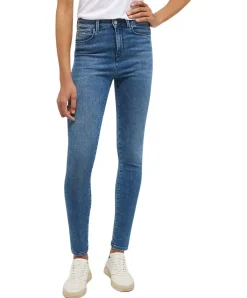 Mustang Georgia Jeans Skinny Fit in mittelblauer Used-Optik