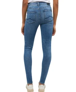 Mustang Georgia Jeans Skinny Fit in mittelblauer Used-Optik