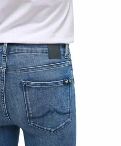 Mustang Georgia Jeans Skinny Fit in mittelblauer Used-Optik