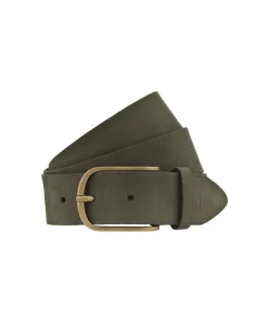 Mustang Gürtel aus Velourleder in Olive