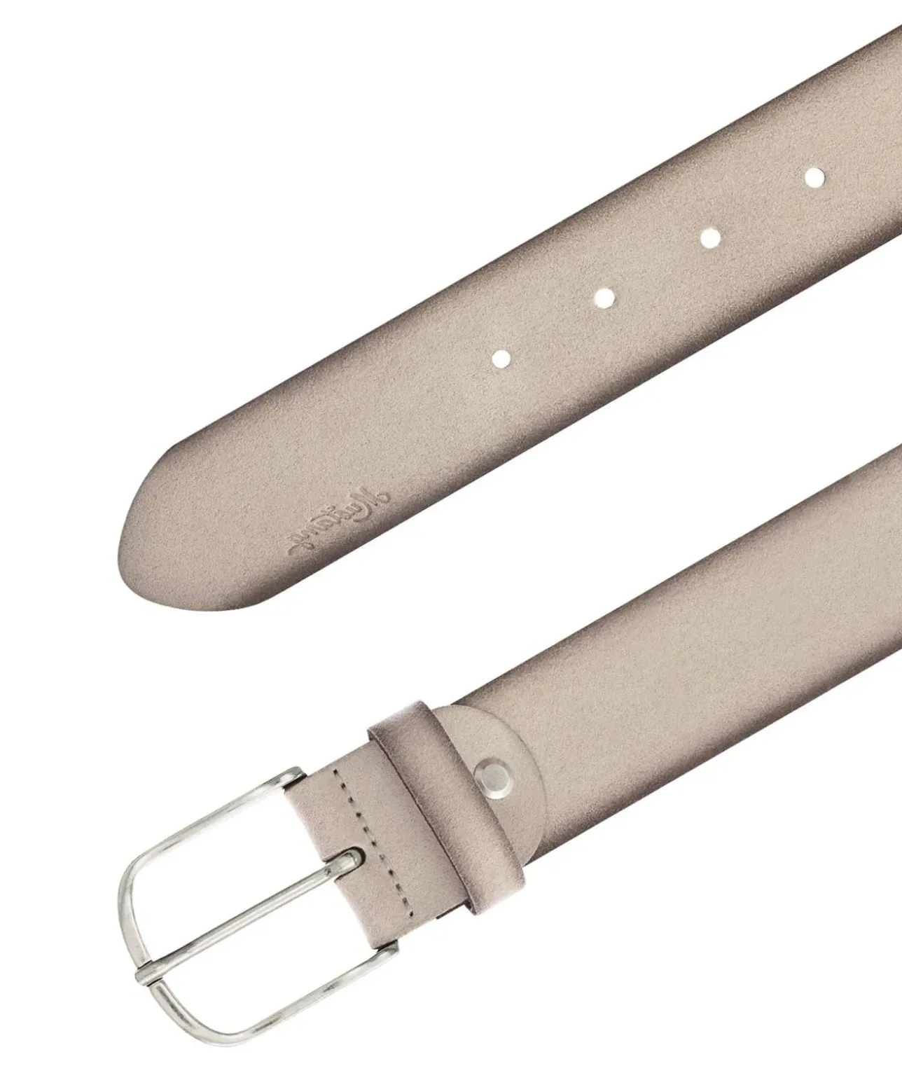 Mustang Gürtel aus Velourleder in Beige