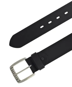 Mustang Gürtel aus Vollleder mit Glanz in Schwarz