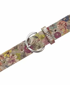 Mustang Gürtel in Blumenmuster mit Vintage-Finish