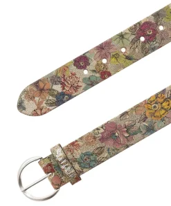 Mustang Gürtel in Blumenmuster mit Vintage-Finish