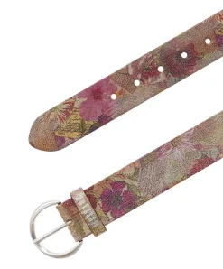 Mustang Gürtel in Flower-Muster mit Vintage-Finish
