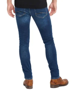 Mustang Herren Jeans Oregon Tapered Fit in Blue Dark