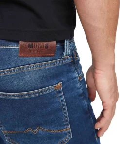 Mustang Herren Jeans Oregon Tapered Fit in Blue Dark